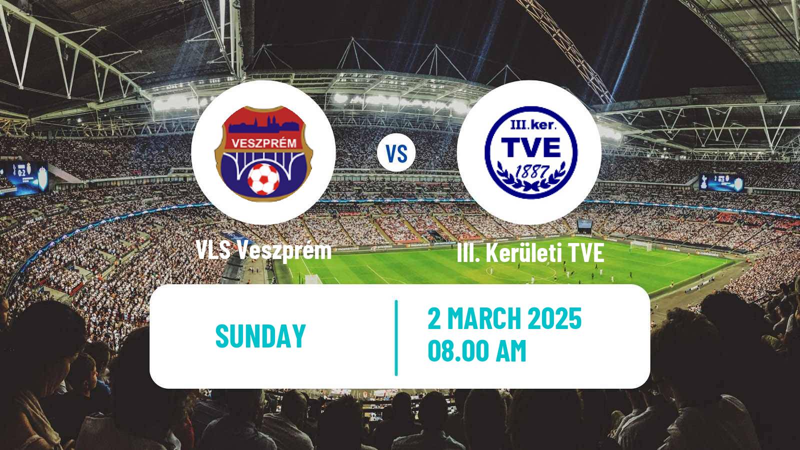 Soccer Hungarian NB III Northwest VLS Veszprém - III. Kerületi TVE