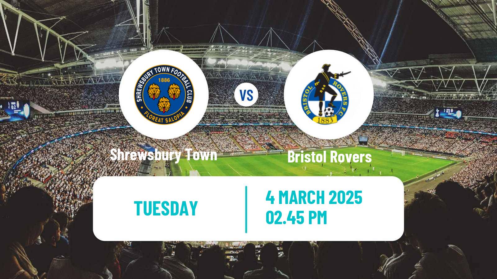 Soccer English League One Shrewsbury Town - Bristol Rovers