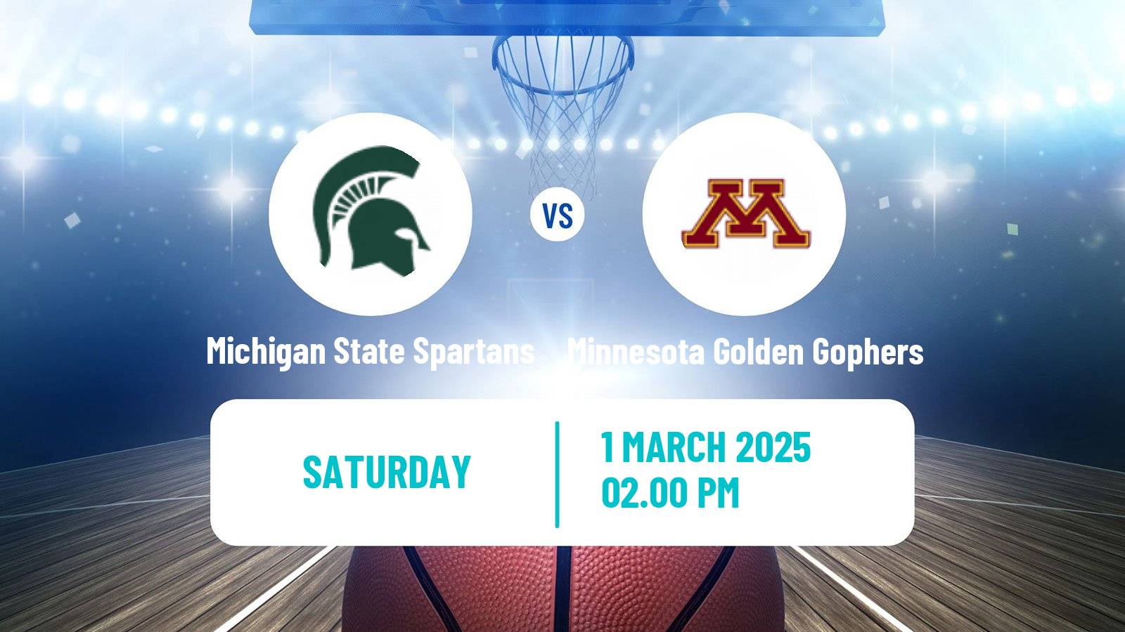Basketball NCAA College Basketball Women Michigan State Spartans - Minnesota Golden Gophers