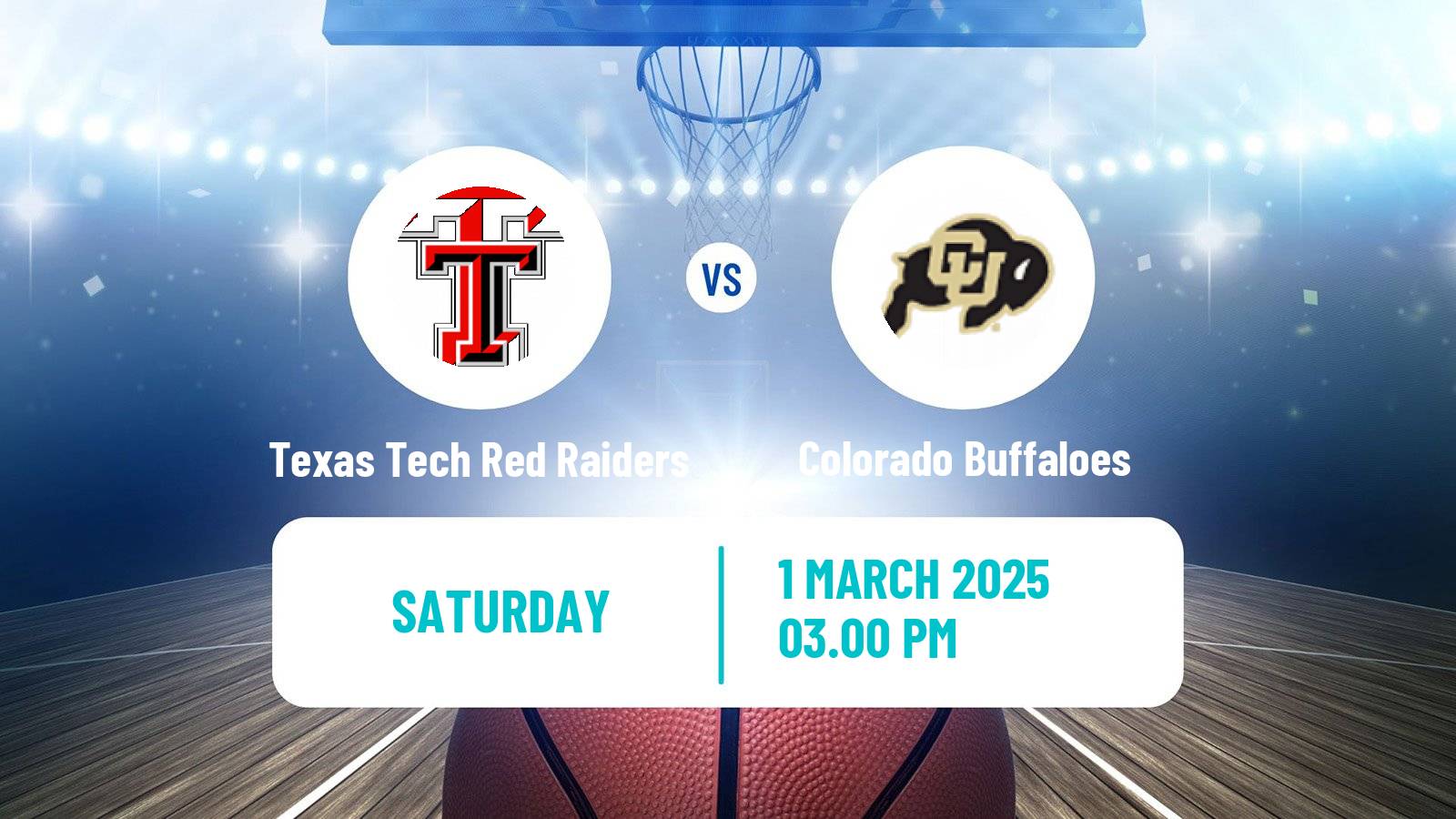 Basketball NCAA College Basketball Women Texas Tech Red Raiders - Colorado Buffaloes