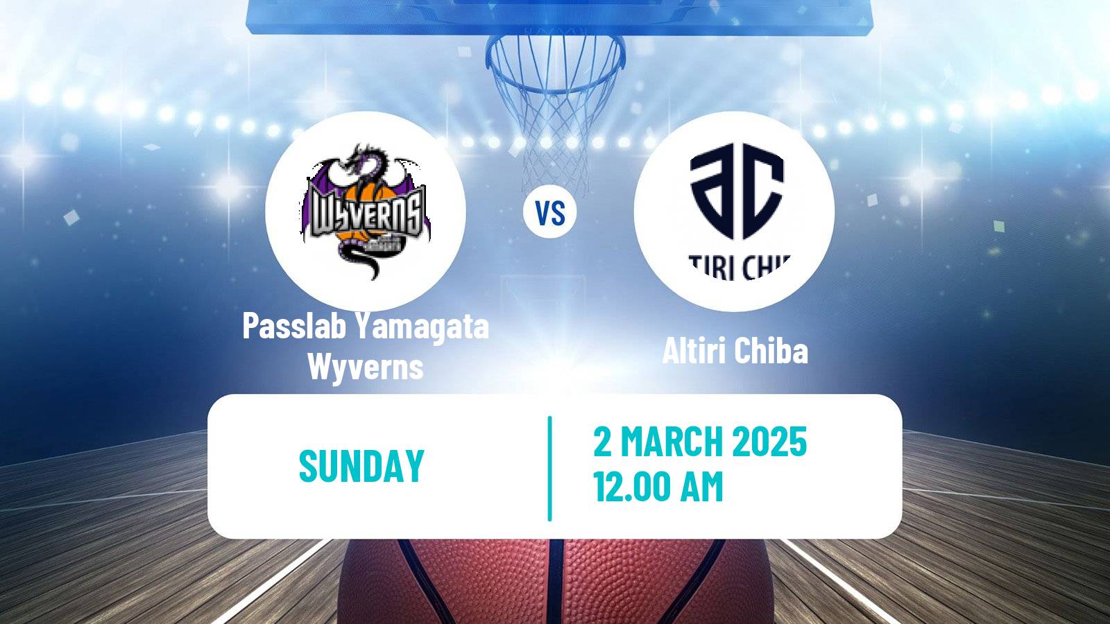 Basketball Japan B2 League Basketball Passlab Yamagata Wyverns - Altiri Chiba