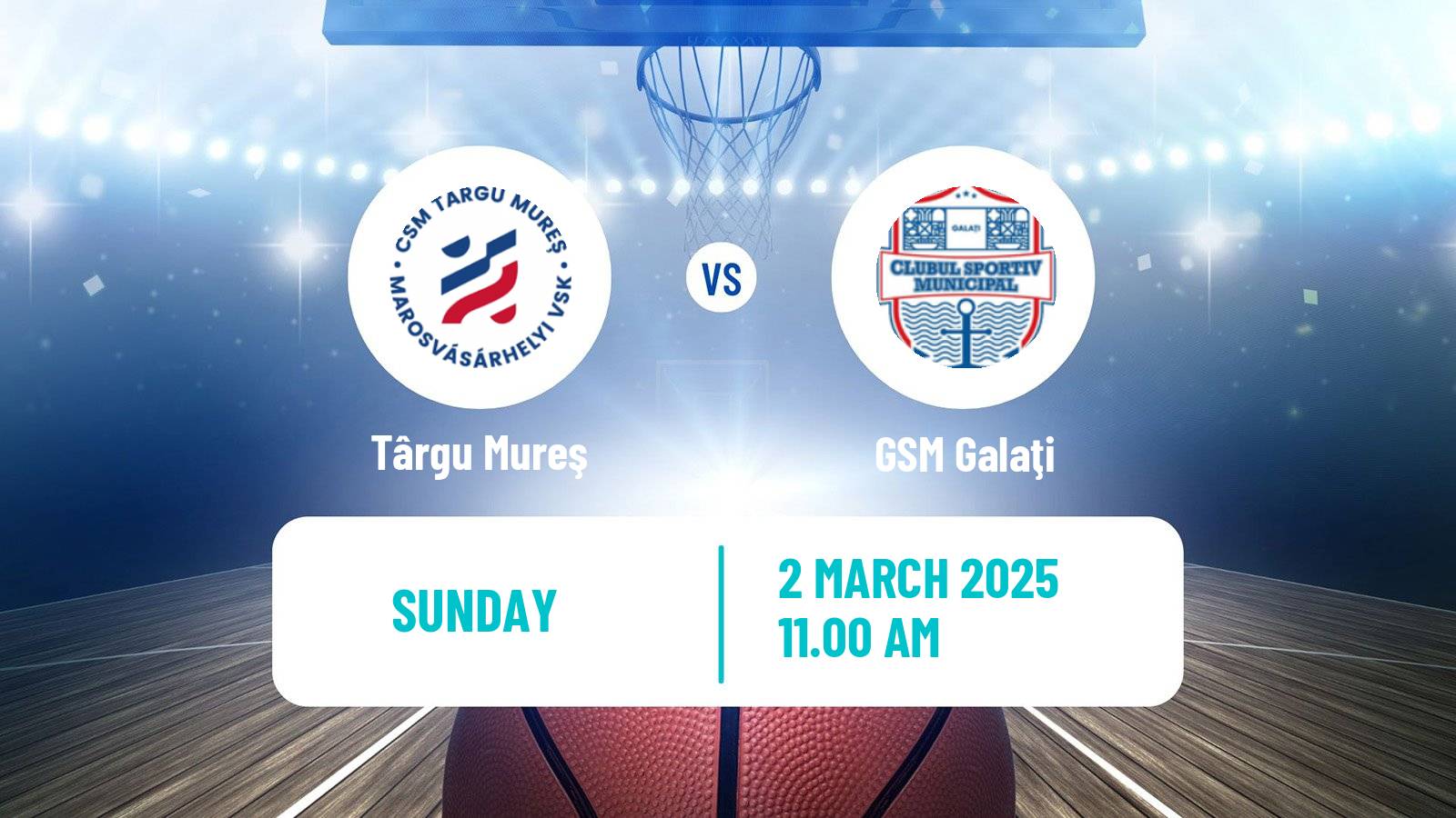 Basketball Romanian Divizia A Basketball Târgu Mureş - GSM Galaţi