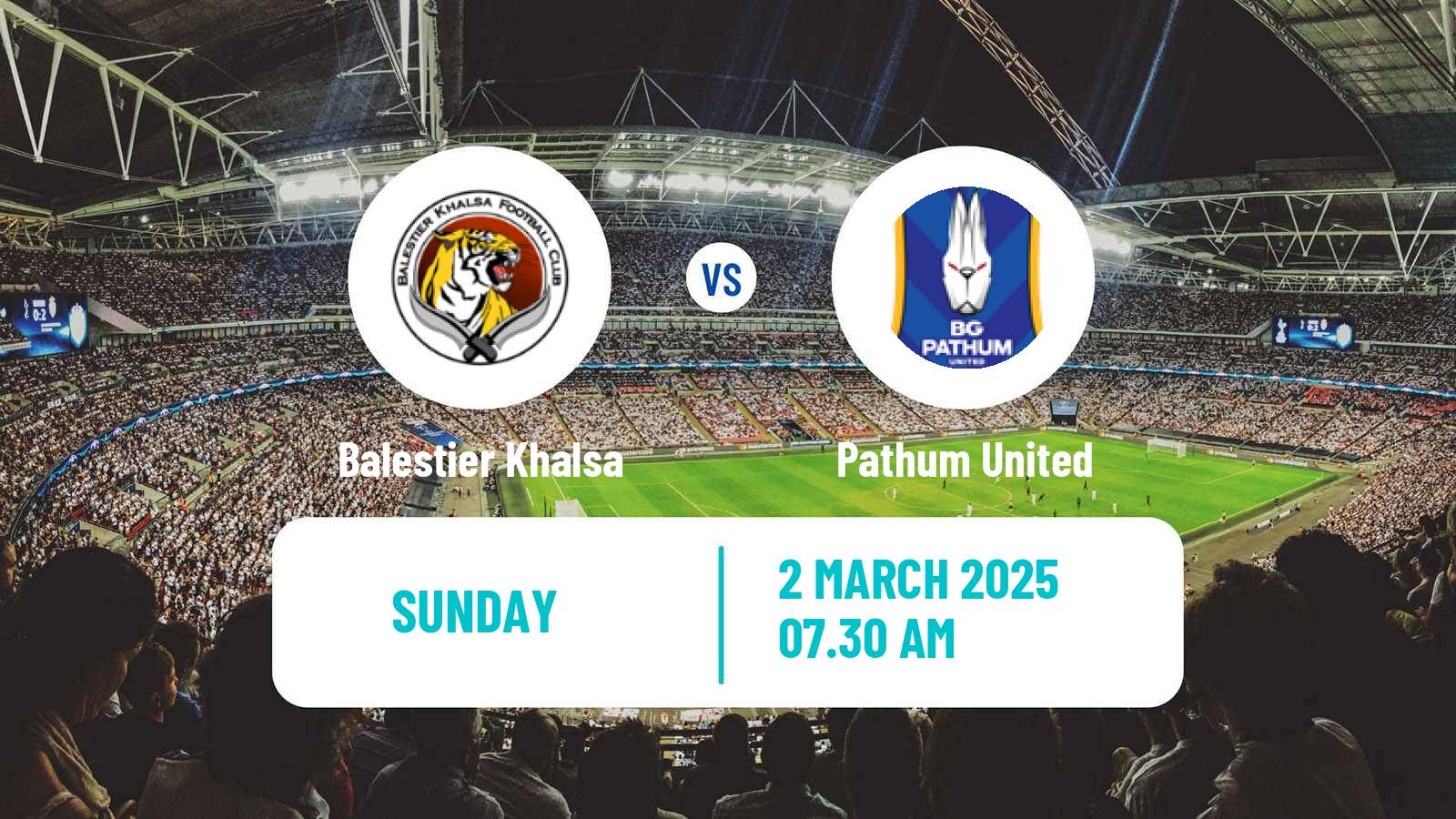 Soccer Singapore Cup Balestier Khalsa - Pathum United