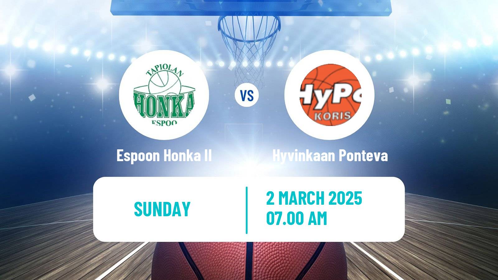 Basketball Finnish I Divisioona Basketball Women Espoon Honka II - Hyvinkaan Ponteva