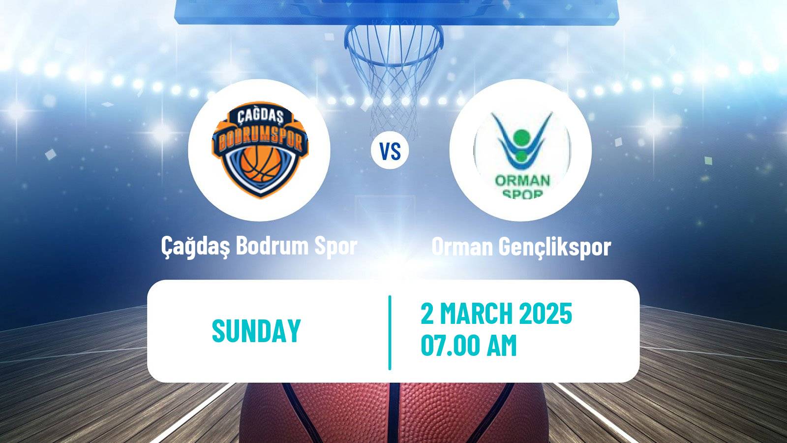 Basketball Turkish TBL Çağdaş Bodrum Spor - Orman Gençlikspor
