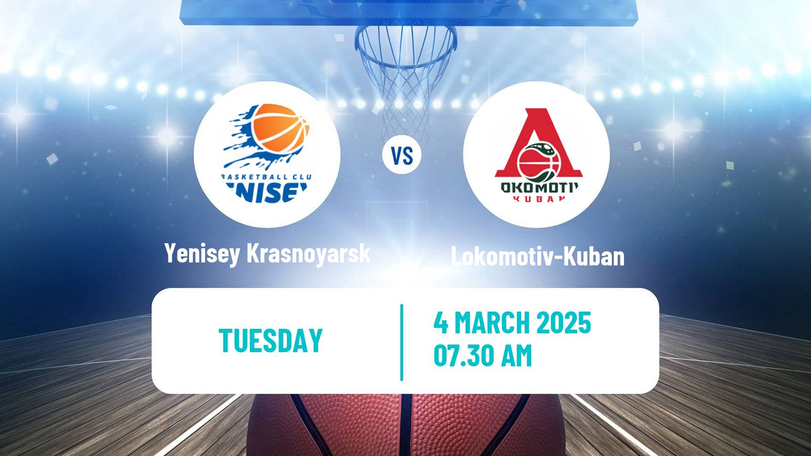 Basketball VTB United League Yenisey Krasnoyarsk - Lokomotiv-Kuban