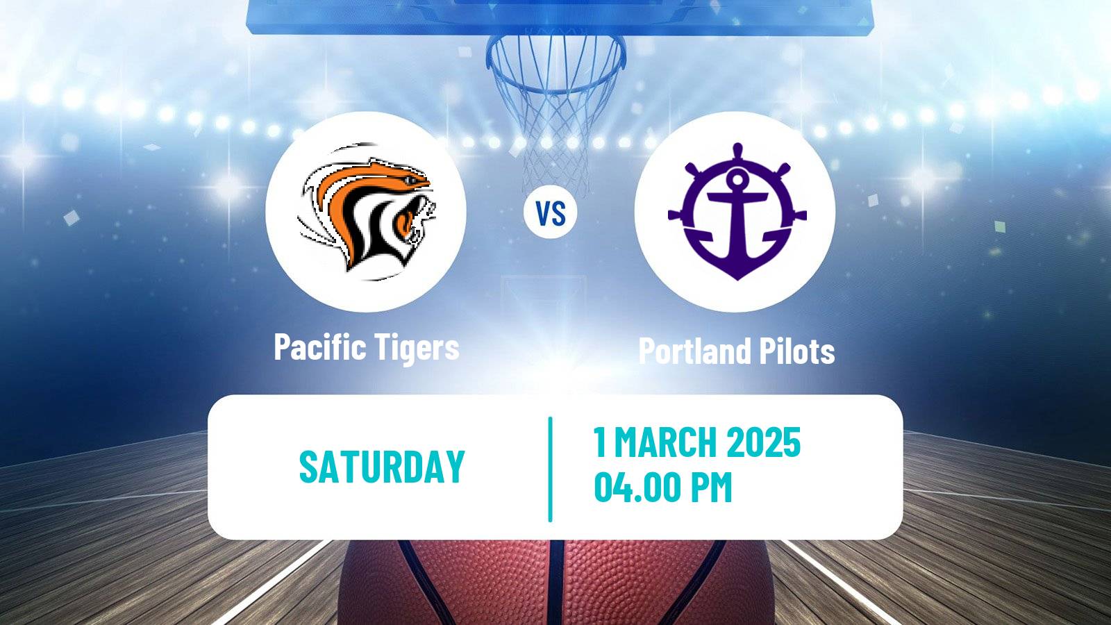 Basketball NCAA College Basketball Women Pacific Tigers - Portland Pilots