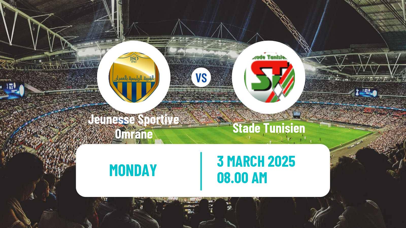 Soccer Tunisian Ligue Professionnelle 1 Jeunesse Sportive Omrane - Stade Tunisien