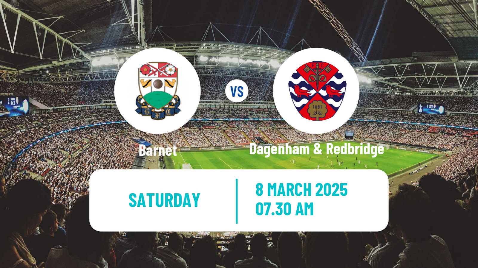 Soccer English National League Barnet - Dagenham & Redbridge
