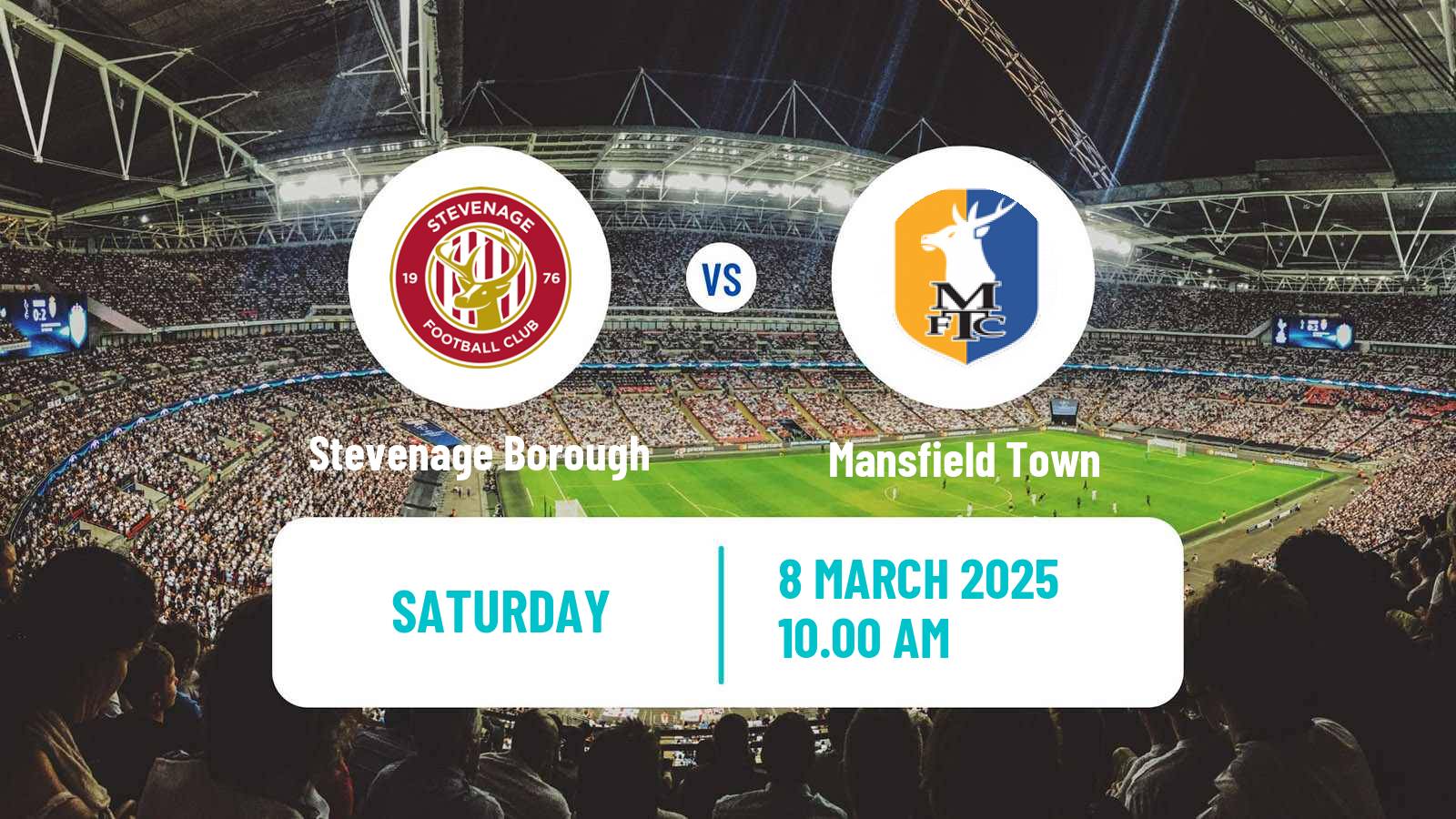 Soccer English League One Stevenage Borough - Mansfield Town