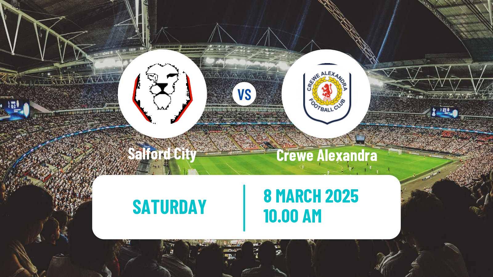 Soccer English League Two Salford City - Crewe Alexandra