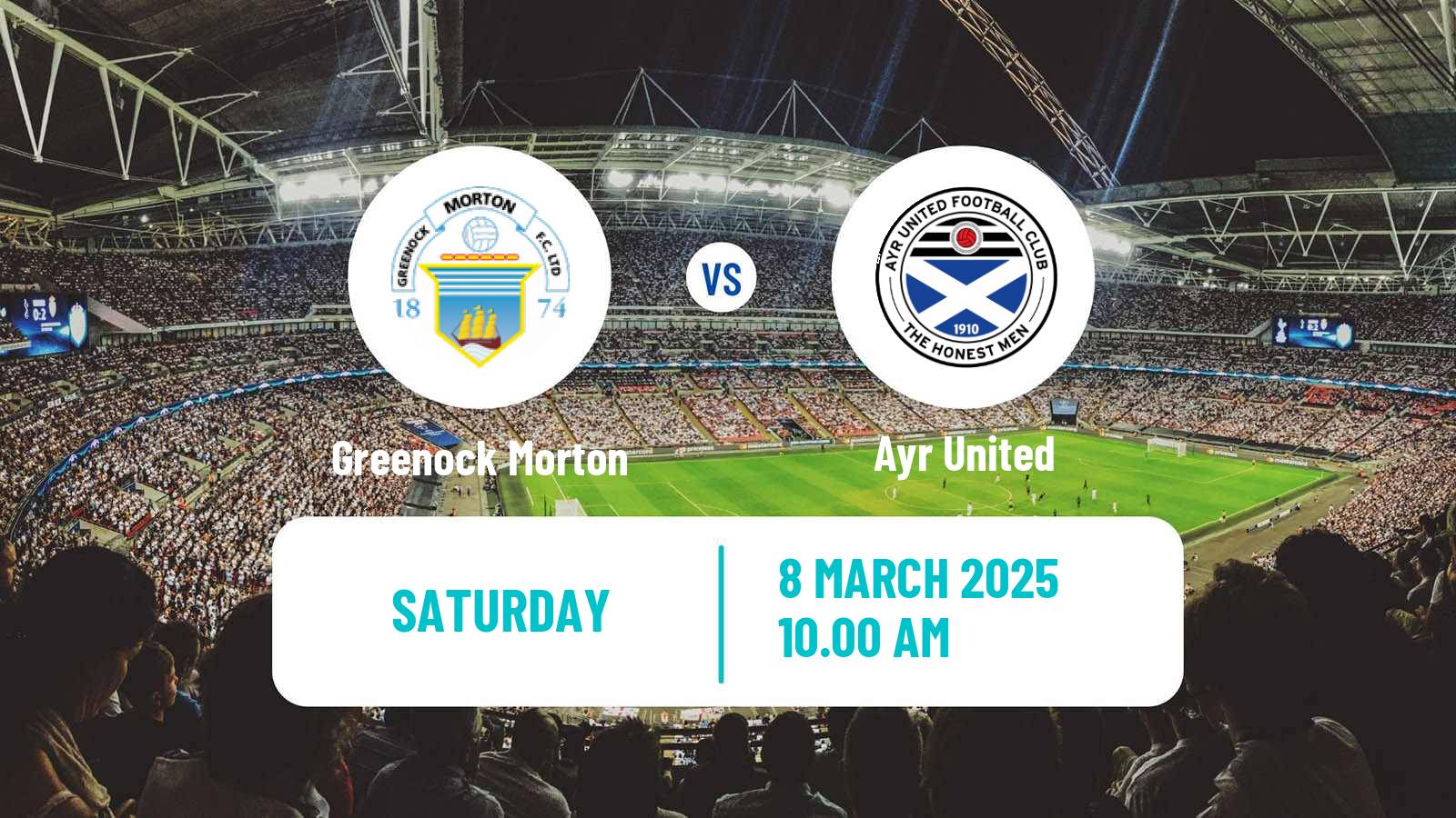 Soccer Scottish Football Championship Greenock Morton - Ayr United