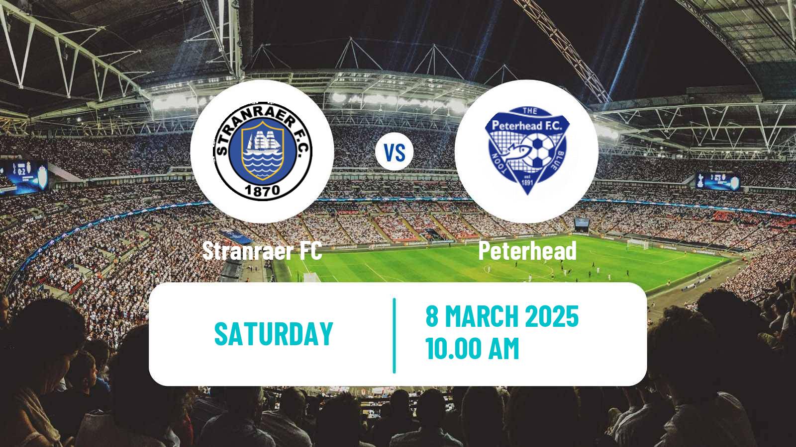 Soccer Scottish League Two Stranraer - Peterhead