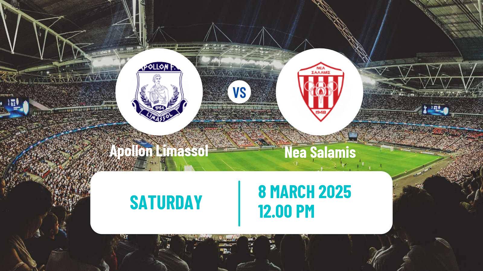 Soccer Cypriot First Division Apollon Limassol - Nea Salamis