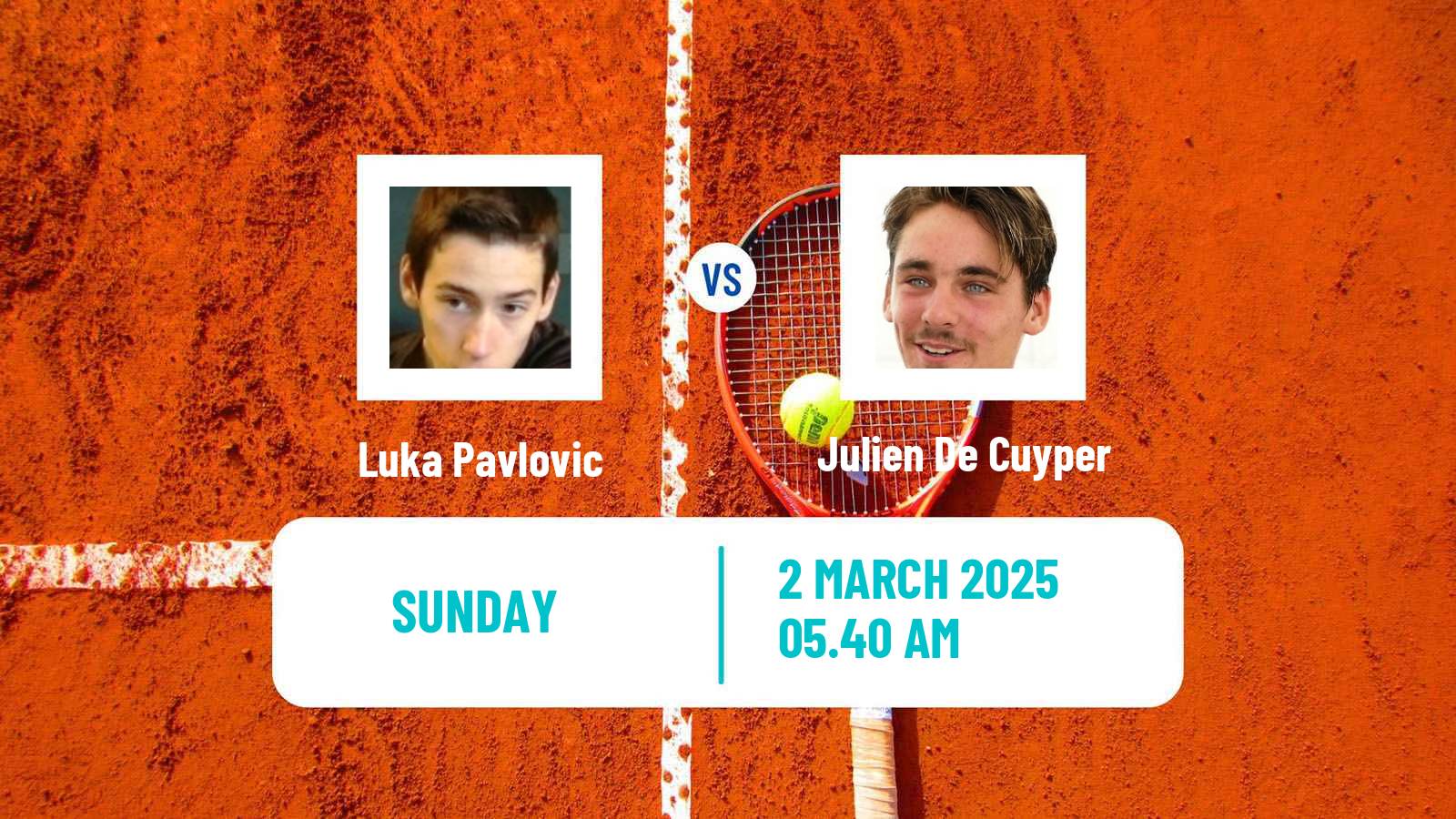 Tennis Kigali 2 Challenger Men Luka Pavlovic - Julien De Cuyper