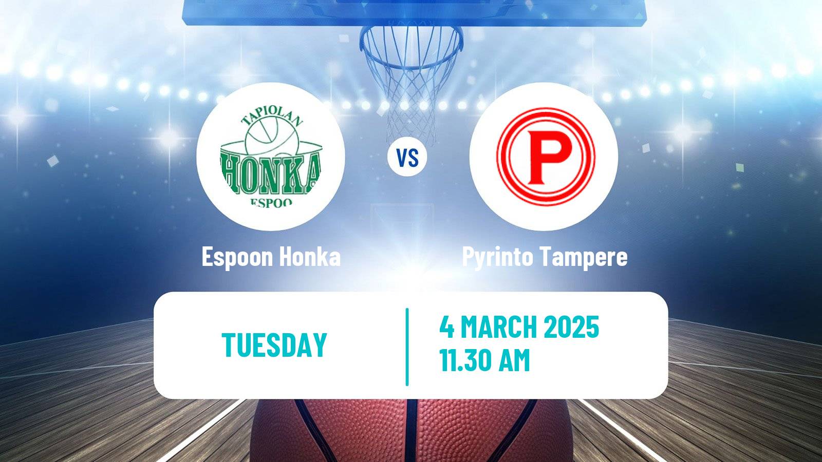 Basketball Finnish Korisliiga Espoon Honka - Pyrinto Tampere