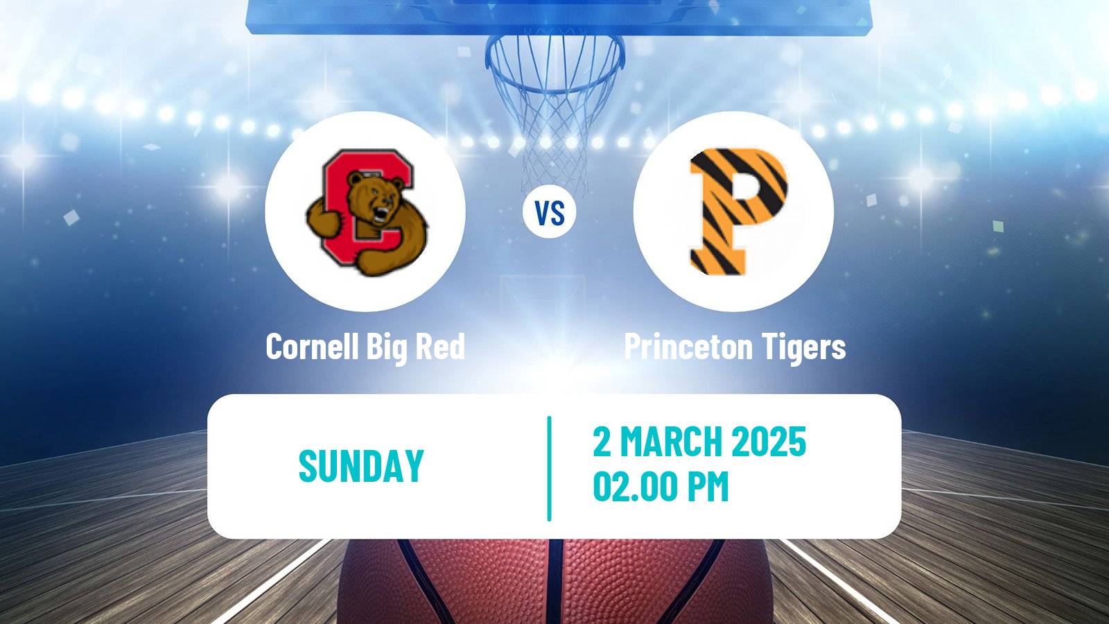 Basketball NCAA College Basketball Cornell Big Red - Princeton Tigers