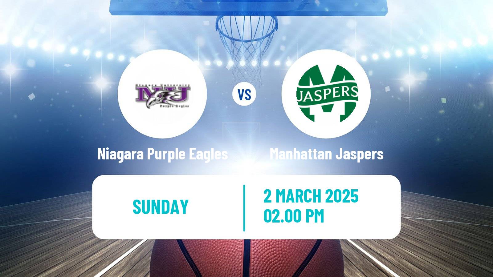 Basketball NCAA College Basketball Niagara Purple Eagles - Manhattan Jaspers