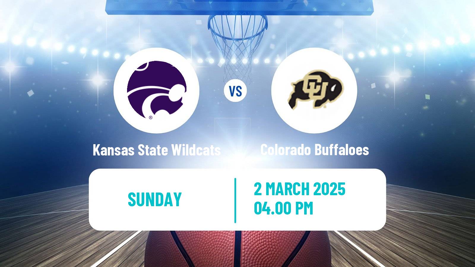 Basketball NCAA College Basketball Kansas State Wildcats - Colorado Buffaloes