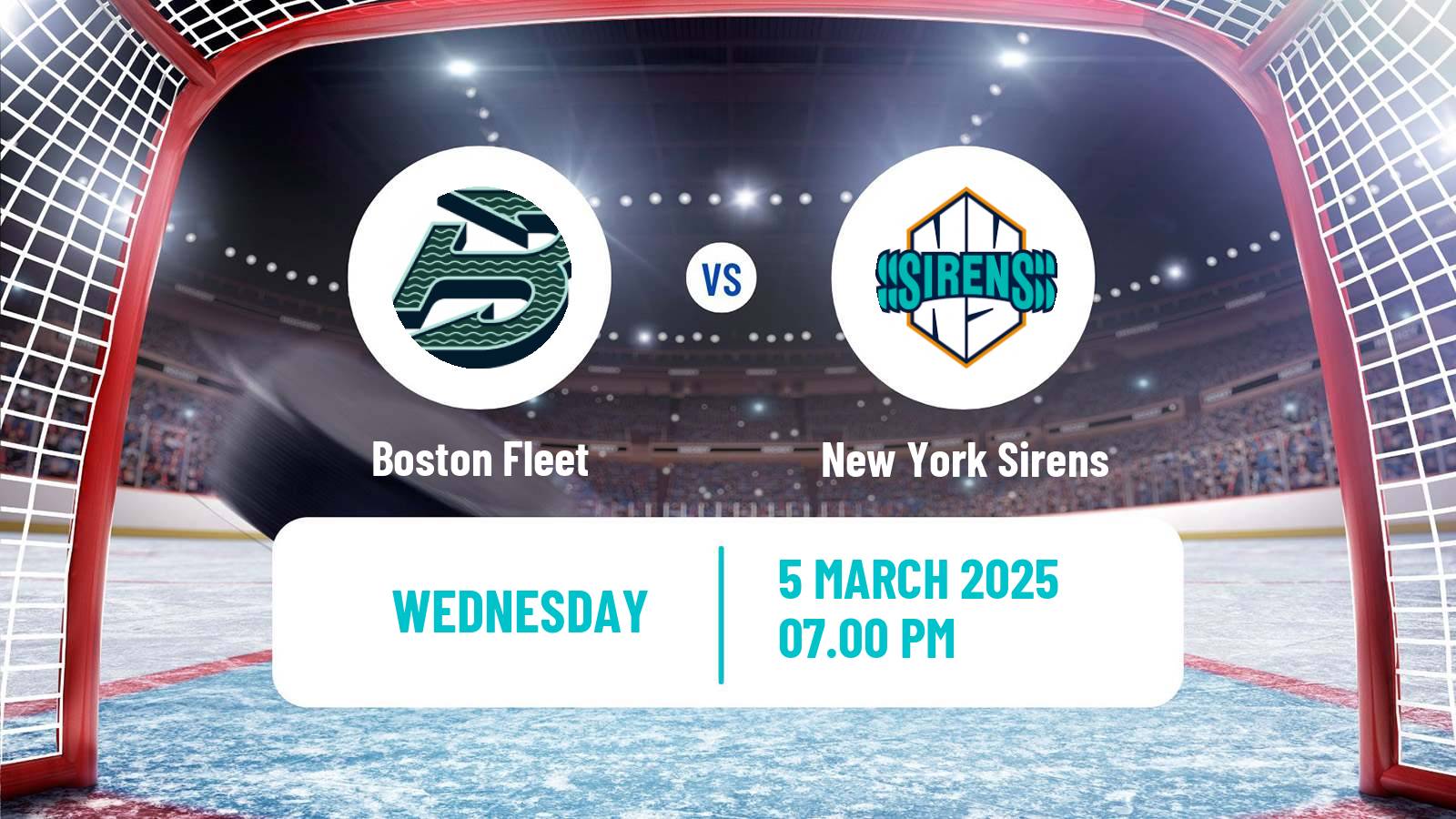 Hockey PWHL Women Boston Fleet - New York Sirens