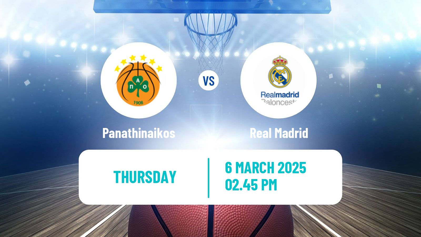 Basketball Euroleague Panathinaikos - Real Madrid
