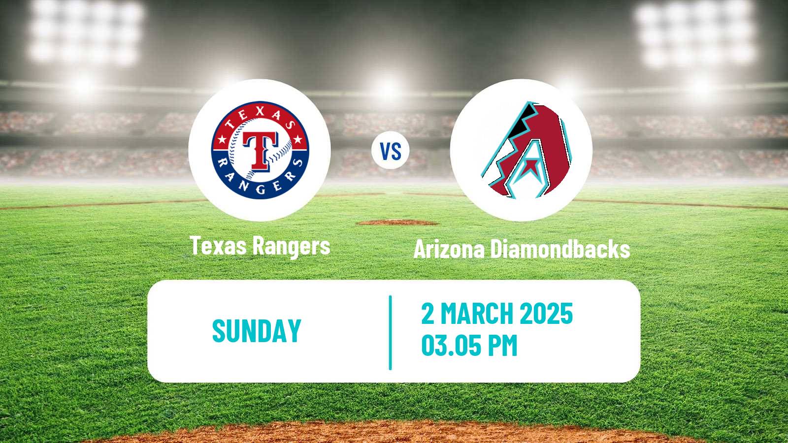 Baseball MLB Spring Training Texas Rangers - Arizona Diamondbacks