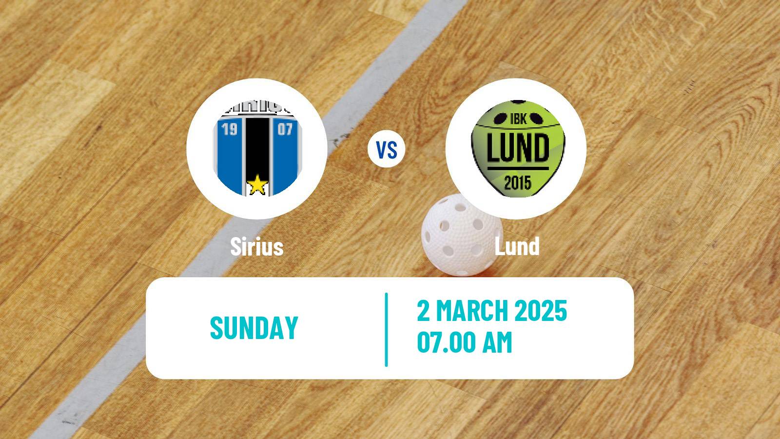 Floorball Swedish Allsvenskan Floorball Sirius - Lund