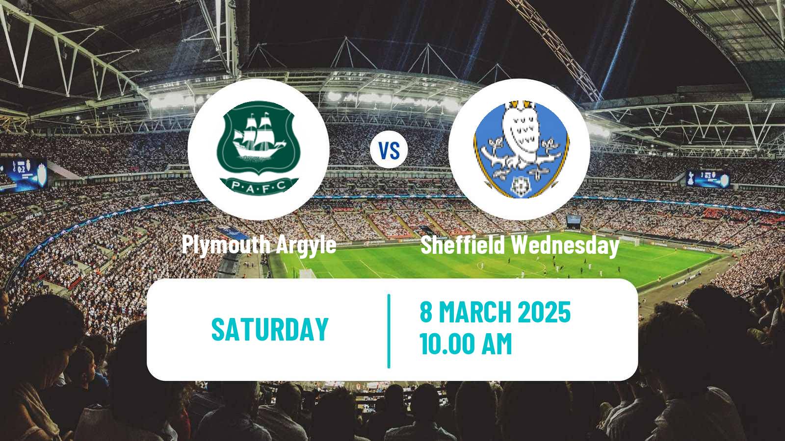 Soccer English League Championship Plymouth Argyle - Sheffield Wednesday
