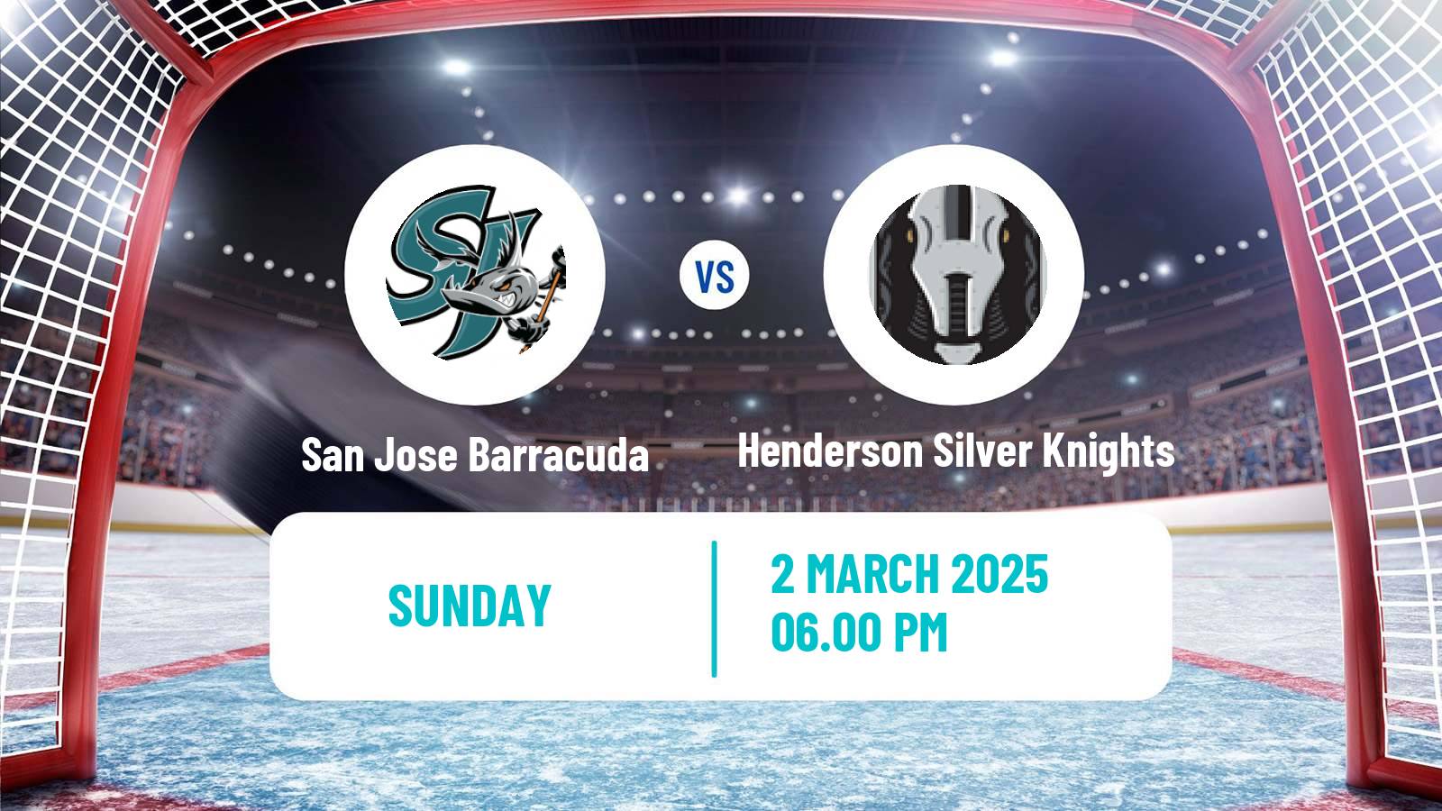 Hockey AHL San Jose Barracuda - Henderson Silver Knights