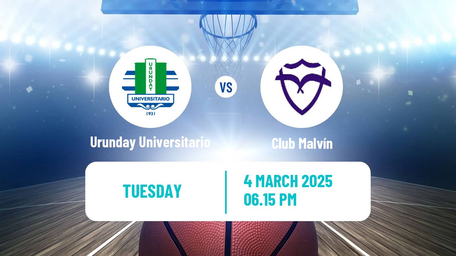 Basketball Uruguayan Liga Basketball Urunday Universitario - Malvín