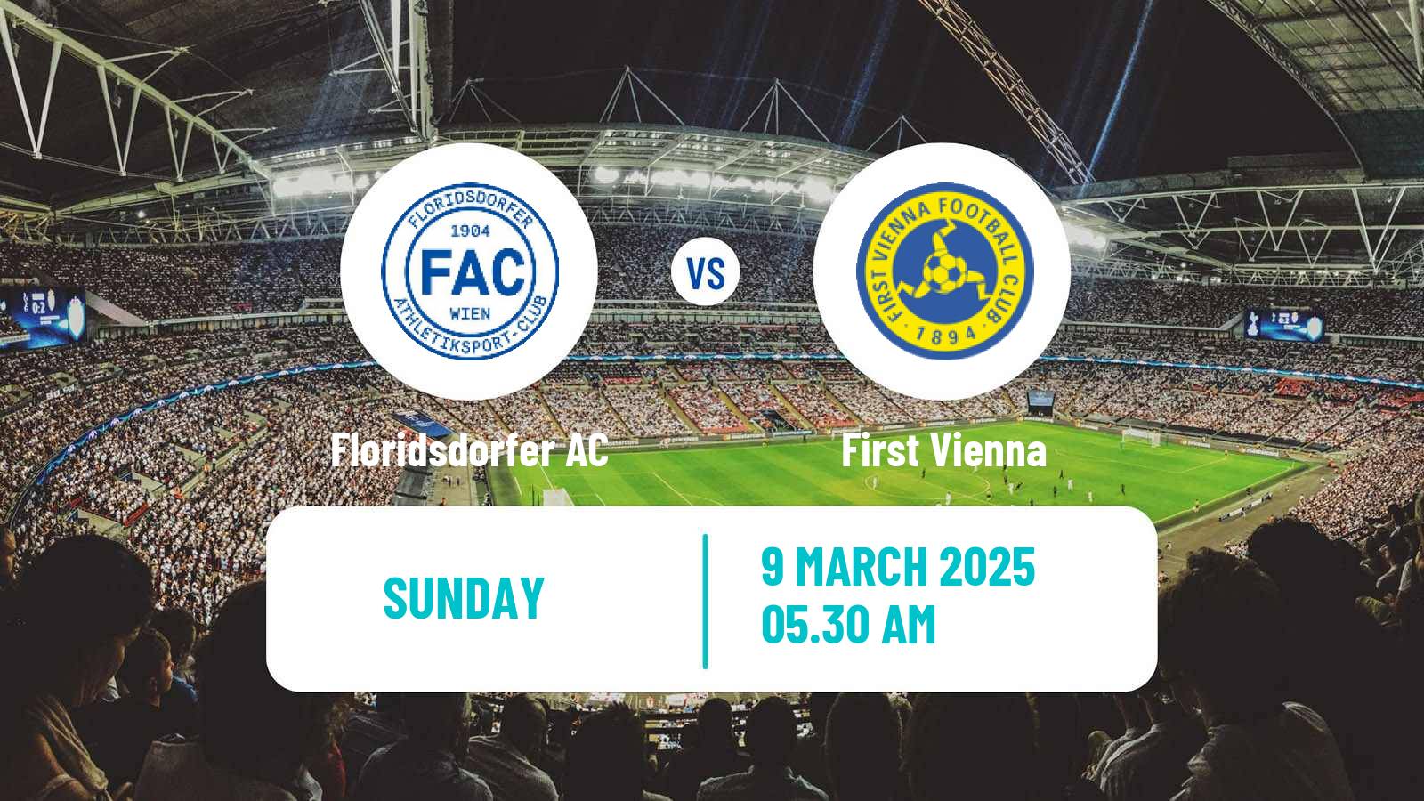 Soccer Austrian 2 Liga Floridsdorfer AC - First Vienna
