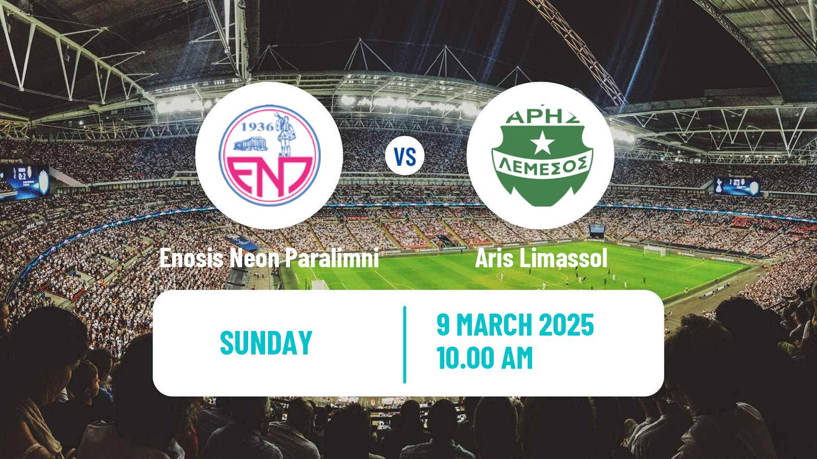 Soccer Cypriot First Division Enosis Neon Paralimni - Aris Limassol
