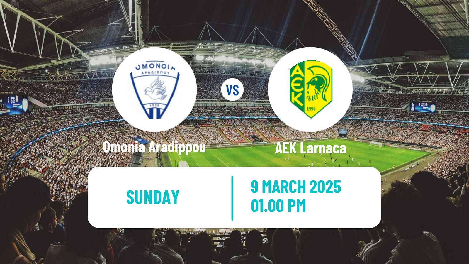 Soccer Cypriot First Division Omonia Aradippou - AEK Larnaca