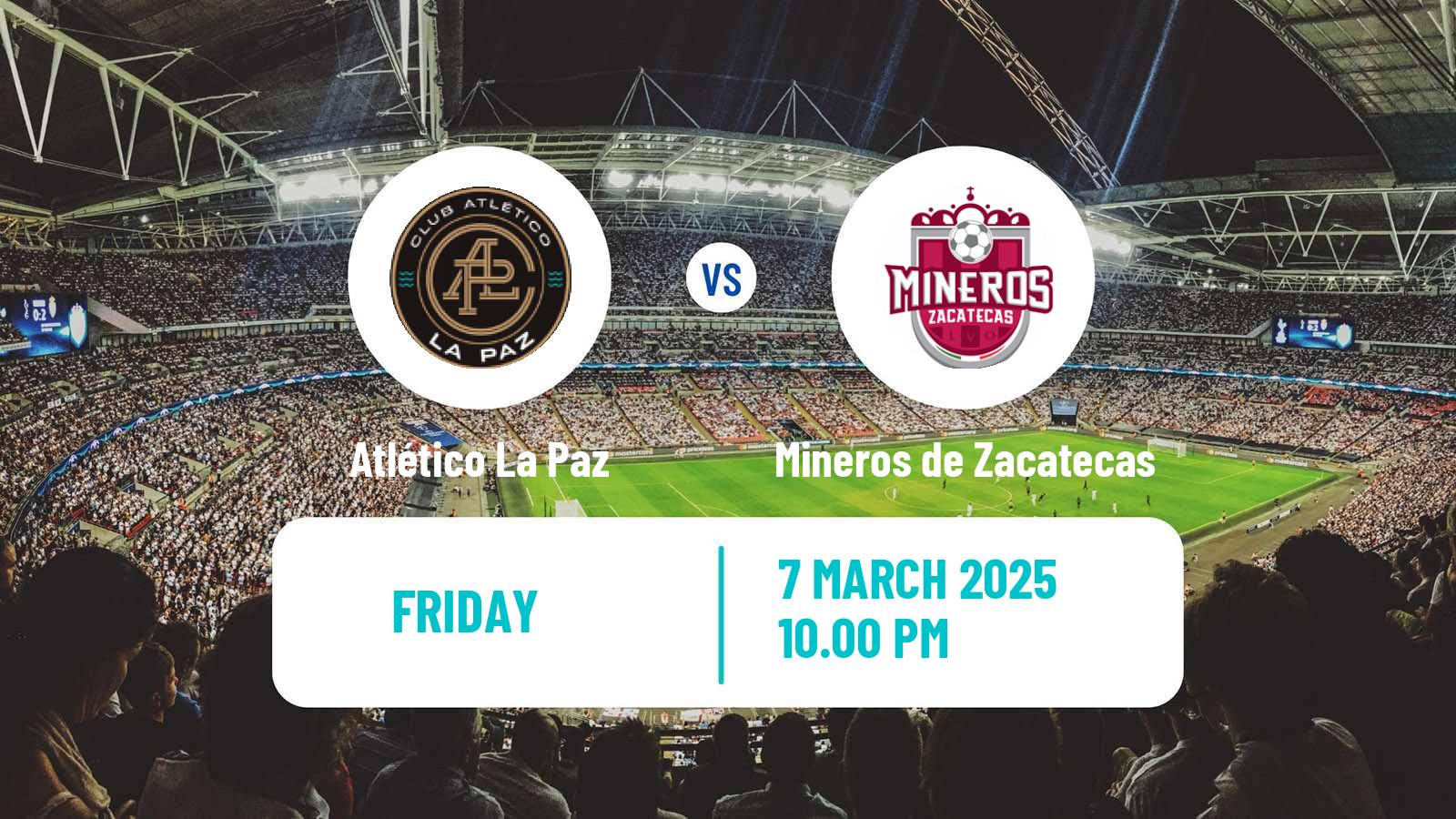 Soccer Mexican Liga de Expansion MX Atlético La Paz - Mineros de Zacatecas