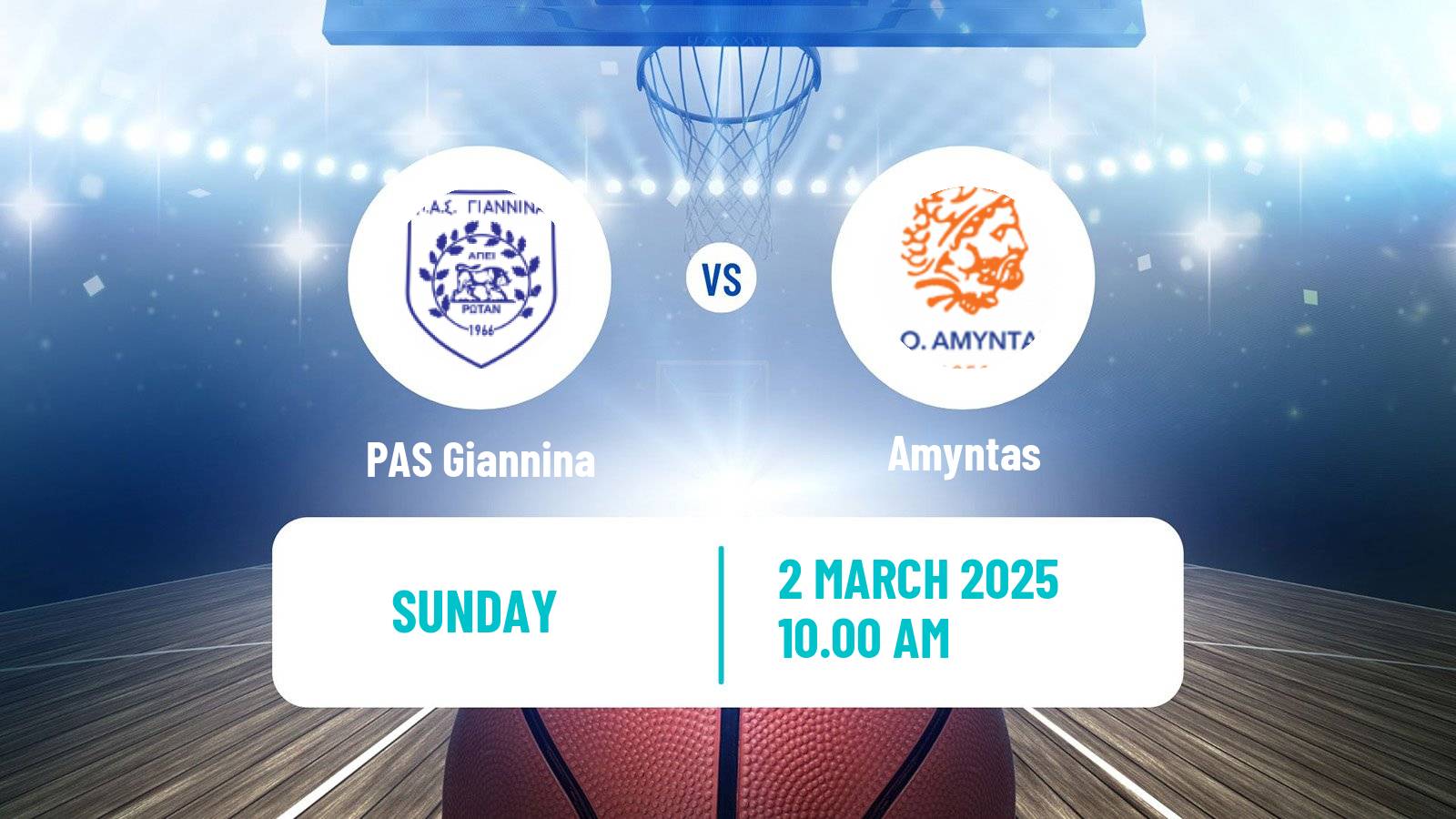 Basketball Greek Basket League A1 Women PAS Giannina - Amyntas