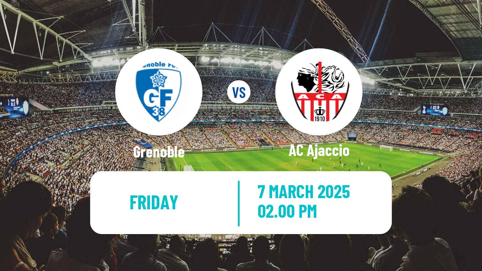 Soccer French Ligue 2 Grenoble - Ajaccio