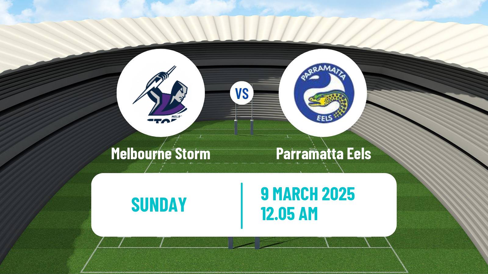 Rugby league Australian NRL Melbourne Storm - Parramatta Eels