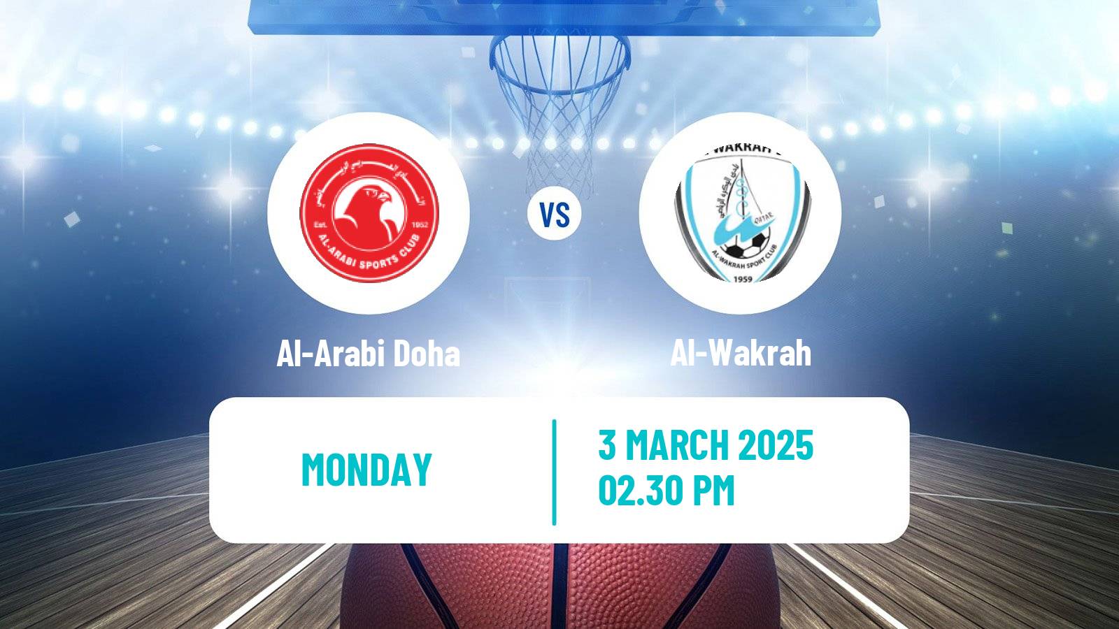 Basketball Qatar Basketball League Al-Arabi Doha - Al-Wakrah