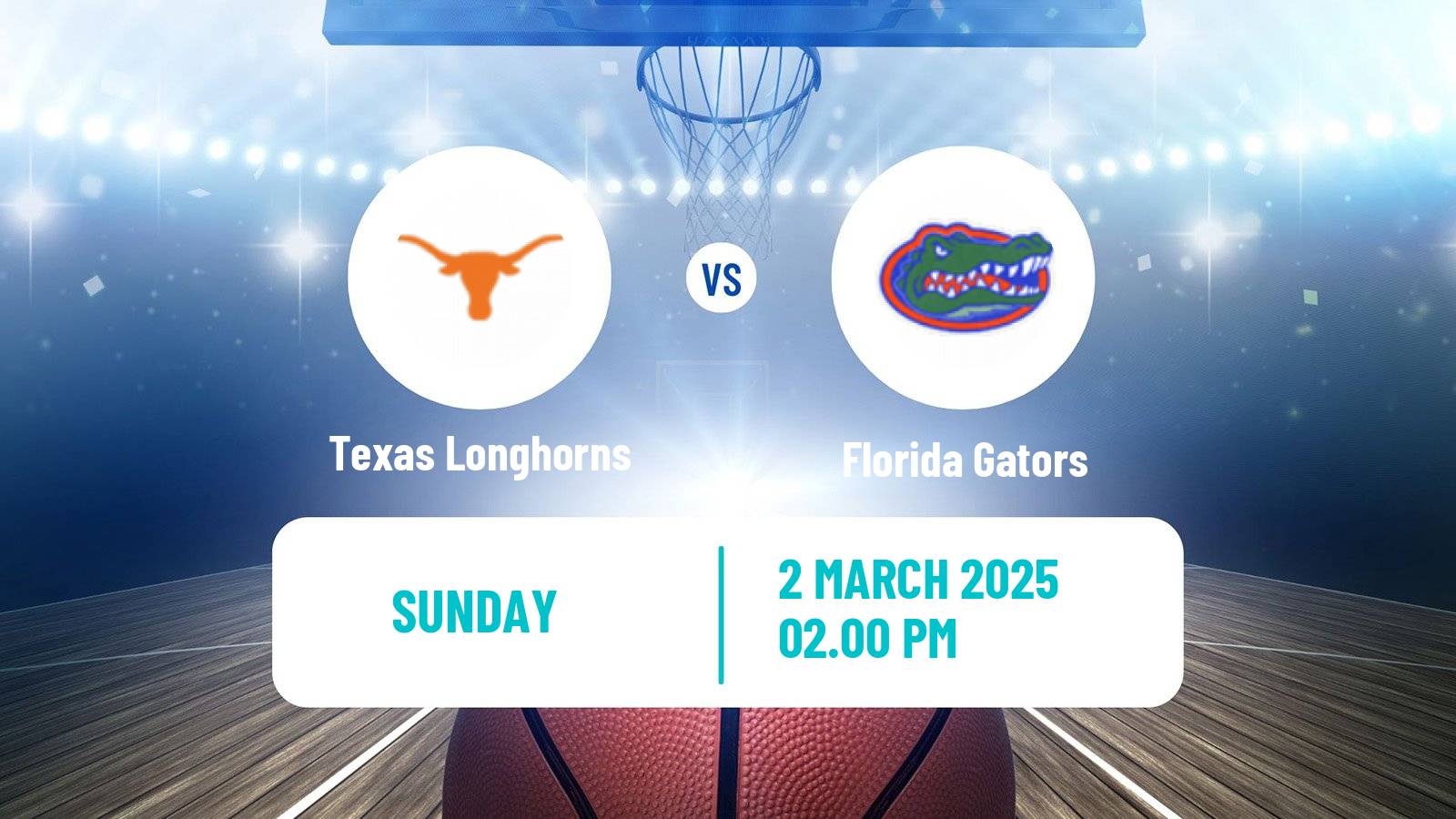 Basketball NCAA College Basketball Women Texas Longhorns - Florida Gators