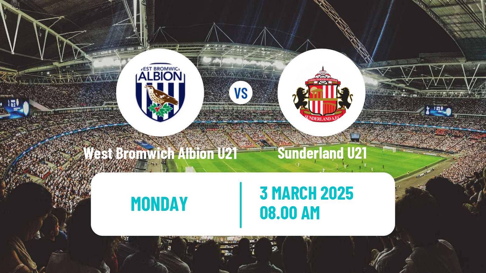 Soccer English Premier League 2 West Bromwich Albion U21 - Sunderland U21