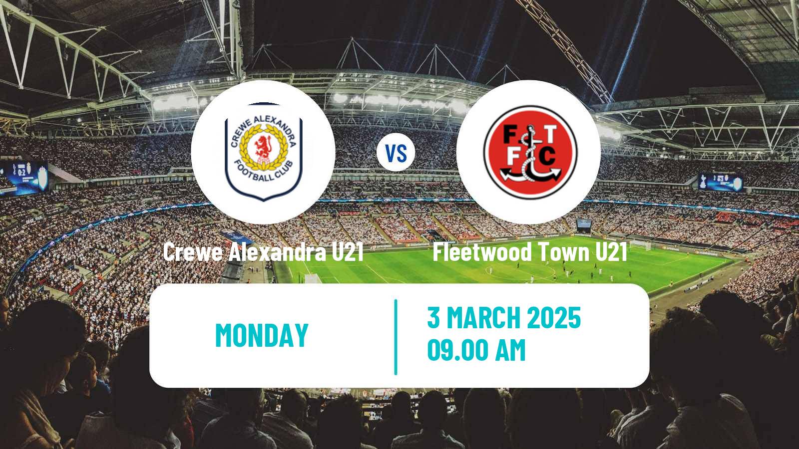 Soccer English Professional Development League Crewe Alexandra U21 - Fleetwood Town U21