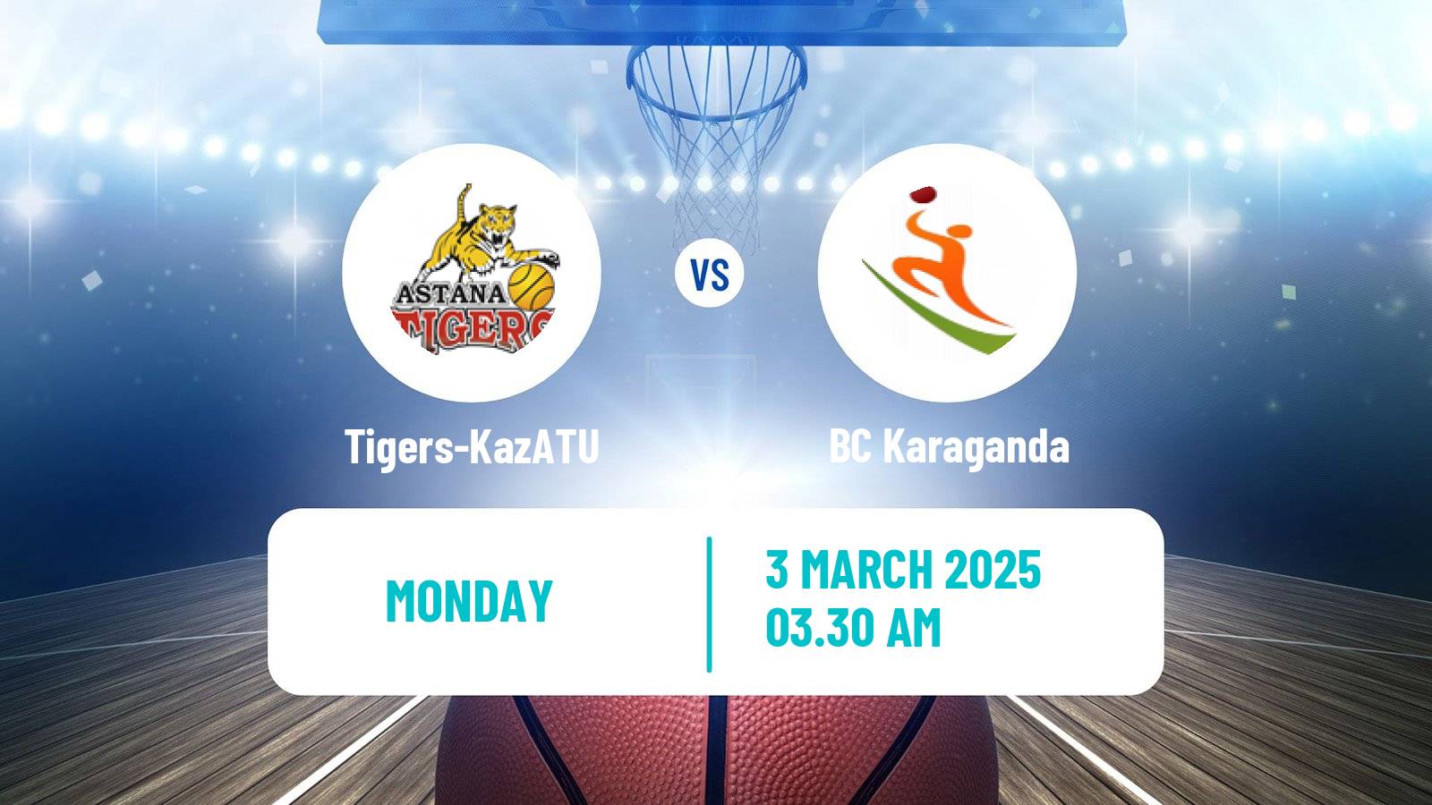 Basketball Kazakh Higher League Basketball Tigers-KazATU - Karaganda