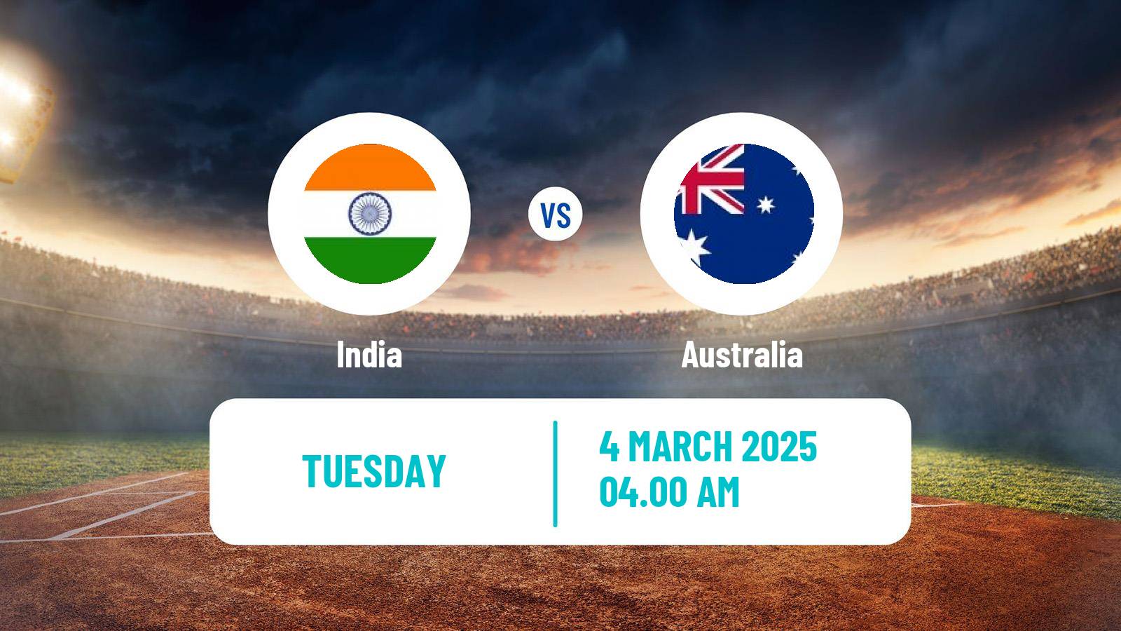 Cricket ICC Champions Trophy India - Australia