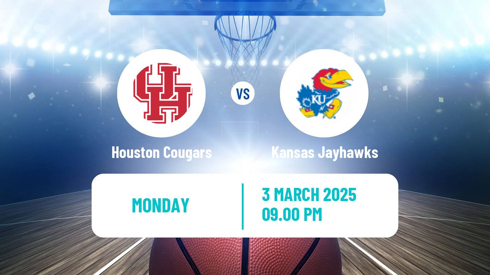 Basketball NCAA College Basketball Houston Cougars - Kansas Jayhawks