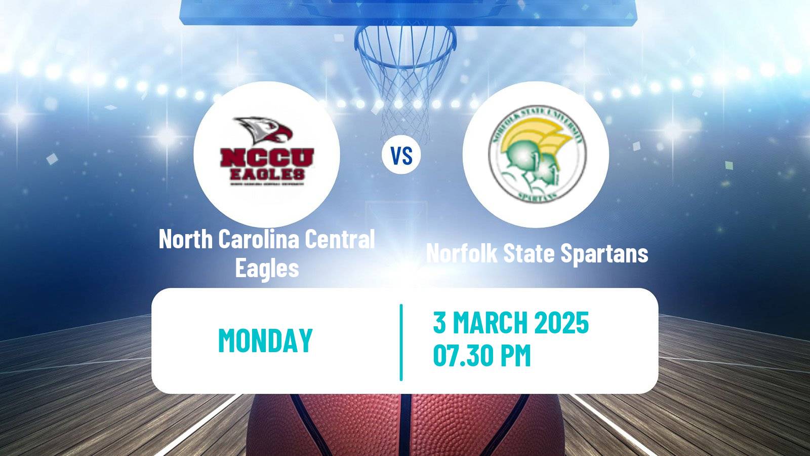 Basketball NCAA College Basketball North Carolina Central Eagles - Norfolk State Spartans