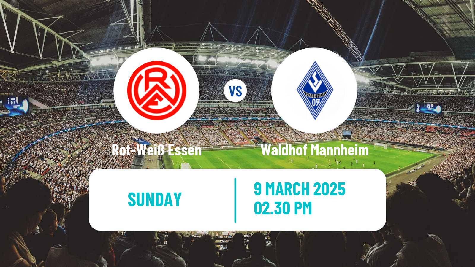 Soccer German 3 Bundesliga Rot-Weiß Essen - Waldhof Mannheim
