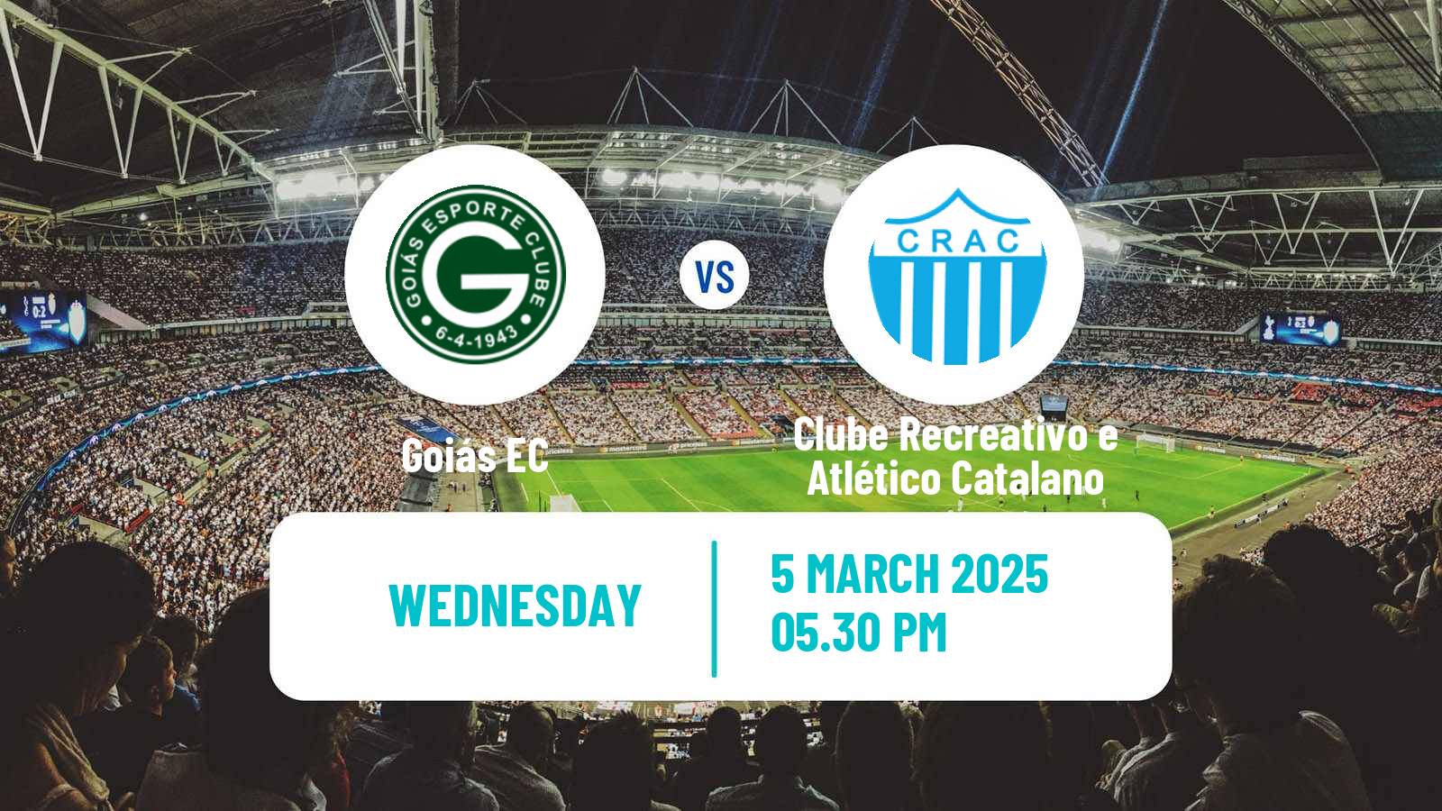 Soccer Brazilian Campeonato Goiano Goiás - Clube Recreativo e Atlético Catalano