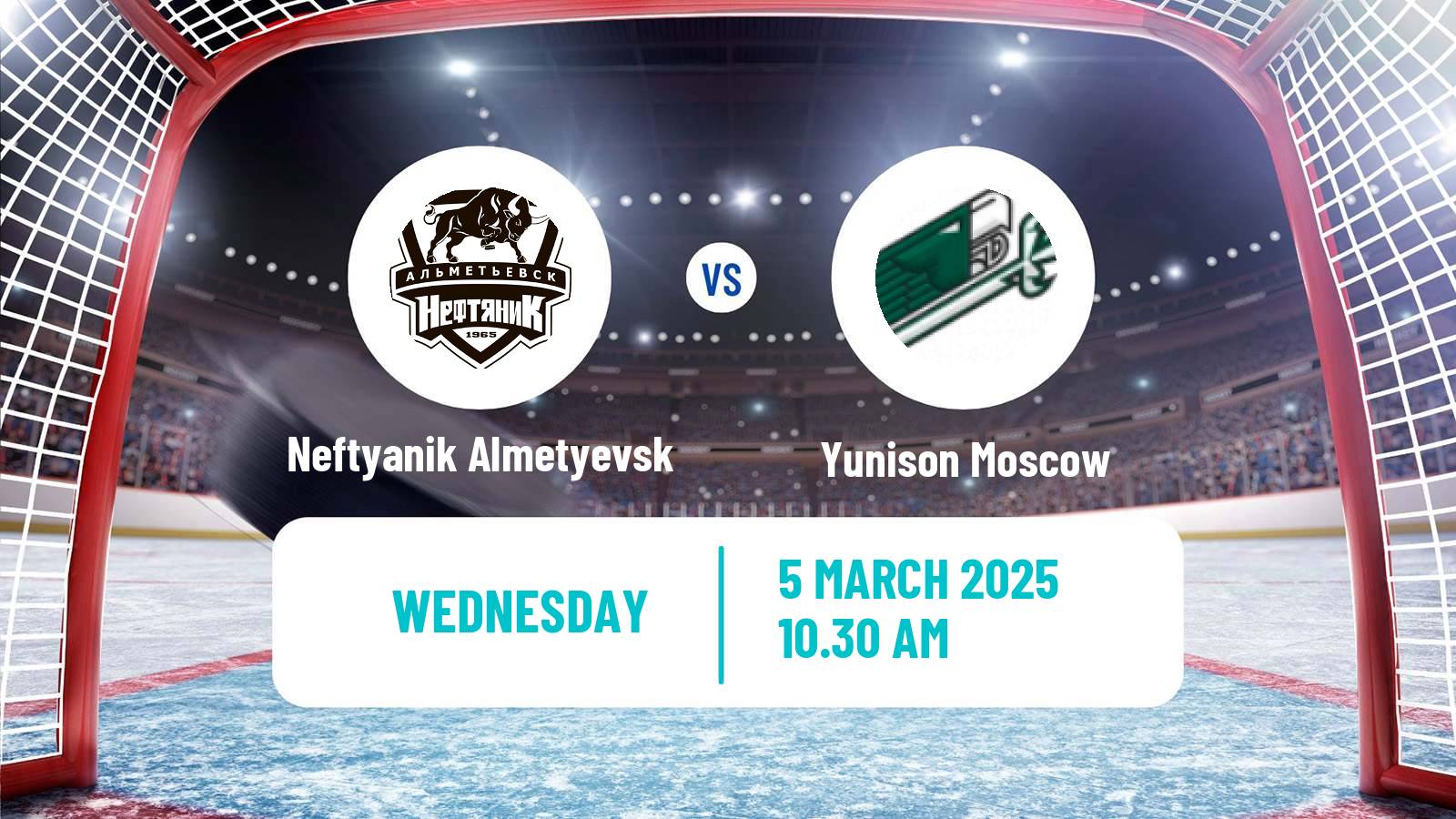 Hockey VHL Neftyanik Almetyevsk - Yunison Moscow