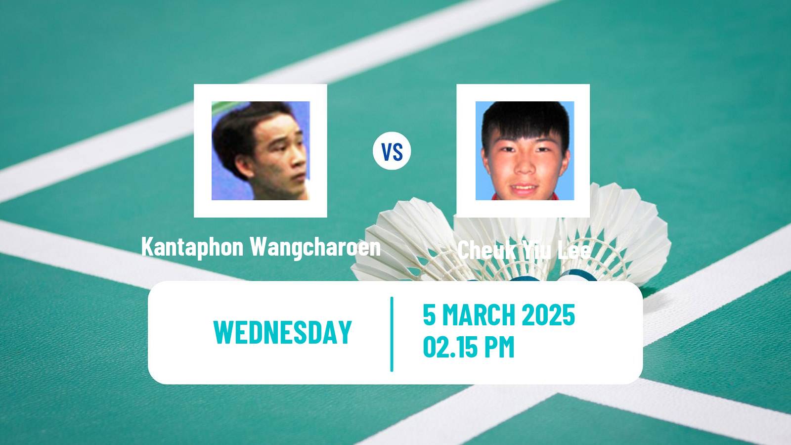 Badminton BWF World Tour Orleans Masters Men Kantaphon Wangcharoen - Cheuk Yiu Lee