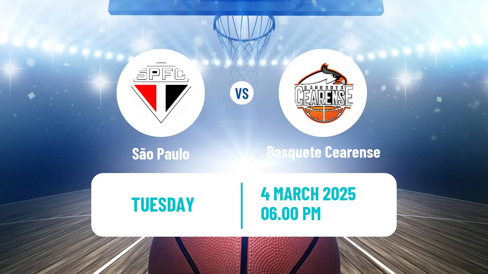 Basketball Brazilian NBB São Paulo - Basquete Cearense